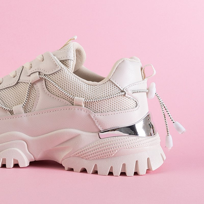 Beige women's sports shoes Wiluna - Footwear