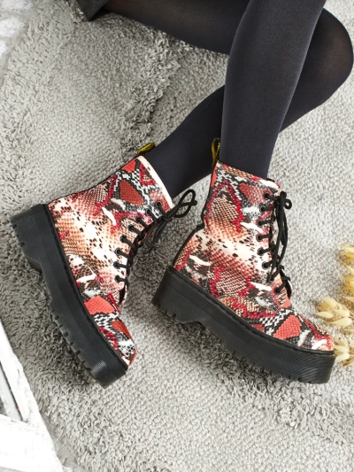 Женские ботинки-рабочие с тиснением Isadore