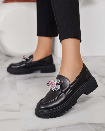 Royalfashion Sieviešu mokasīni ar krāsainām pērlītēm Karonia