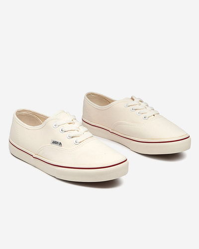 Бело-кремовые женские кроссовки Isyia - Обувь