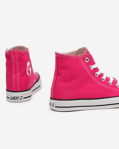 Women's dark pink Garet high sneakers - Footwear