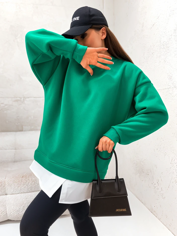 Royalfashion kokvilnas sieviešu sporta krekls ar noņemamu apakšdaļu