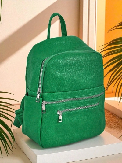 Plecak damski AURELIA Verde skóra ekologiczna A4 Królewska Moda