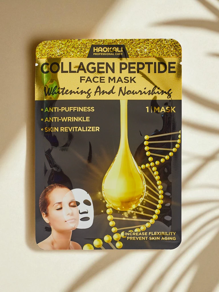 Aurora Collagenus Peptide Mask – Haokali Brightening Face Mask 10 pcs.