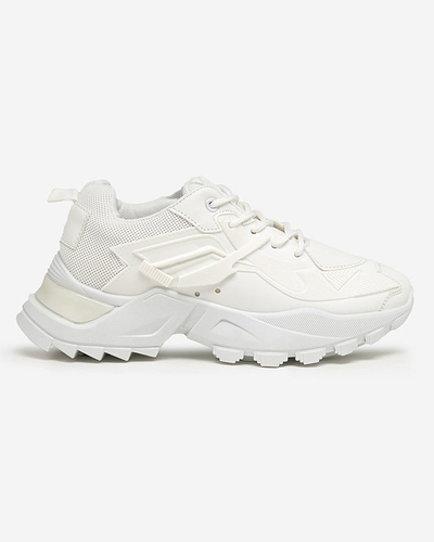 Women's white sports sneakers Bayart - Footwear