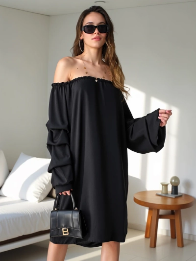 Royalfashion Smooth women's dress a la Spanish with frills