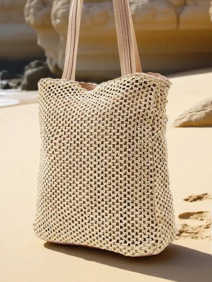 Royalfashion Large straw women's bag