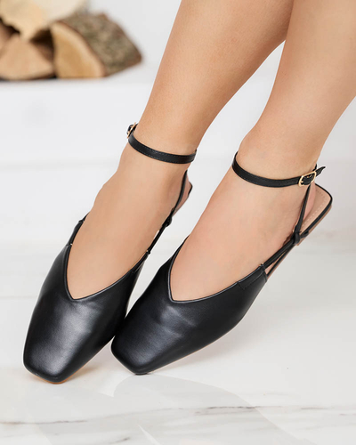Sandales a'la balerīna melnā krāsā Talio- Shoes