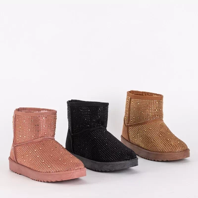OUTLET Women's snow boots with camel zircons Rudis - Footwear