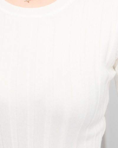Ladies 'white striped sweater - Clothing