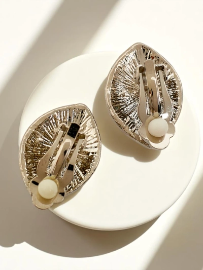 Royalfashion Sieviešu auskari ar klipsi ar kubiskajiem cirkoņiem