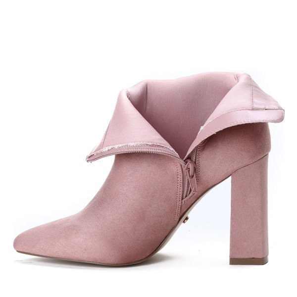Pink boots with pearls on a high post Maya - Footwear 1