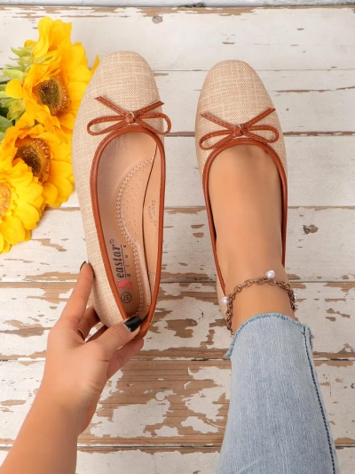 Royalfashion Women's ballet flats with glitter and a bow Aramie