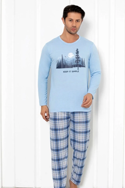 Royalfashion Men's Cotton Checkered Pajama