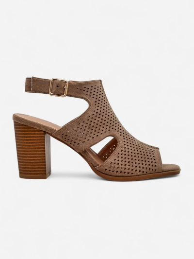 Royalfashion Women’s perforated block‑heel sandals Abetle