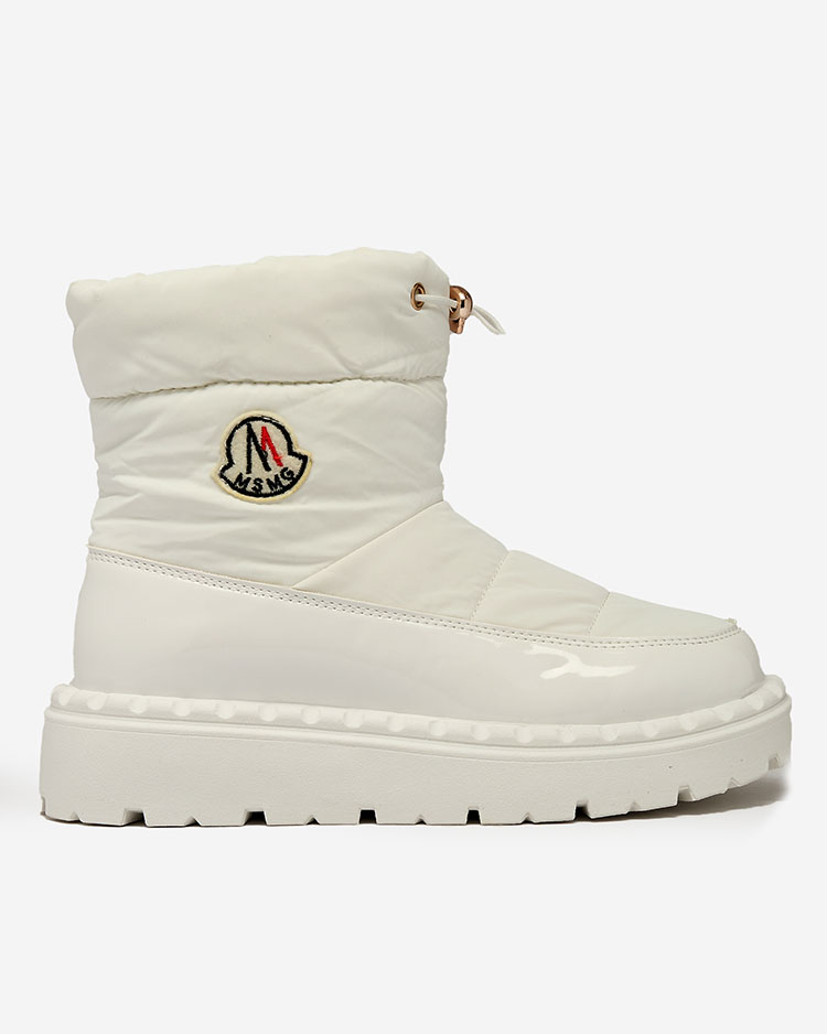 Royalfashion Sieviešu iešļūcamie sniega zābaki baltā krāsā Ireda