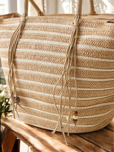 Royalfashion Large straw handbag for women