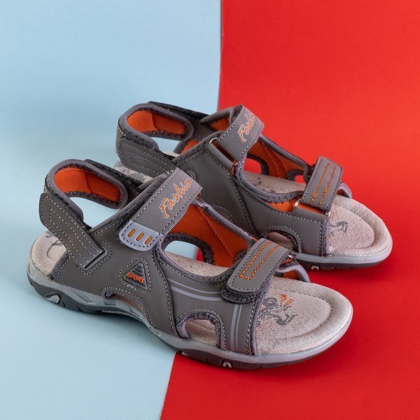 Gray boys 'Monekin velcro sandals - Footwear