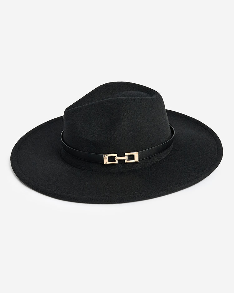 Royalfashion Black women's fedora hat