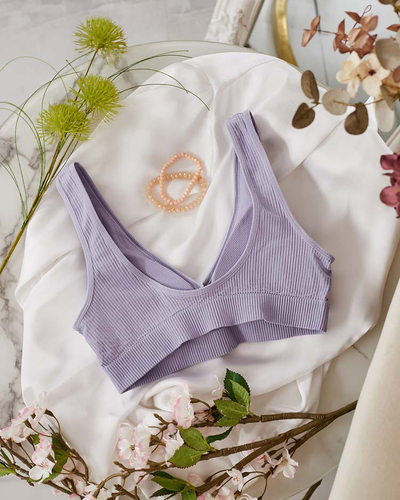 Женский ребристый спортивный бюстгальтер Royalfashion