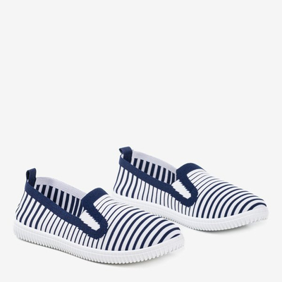 Navy blue slip-on sneakers Fyreo - Footwear 1
