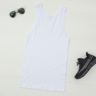 Men's White Sleeveless T-Shirt - Clothing