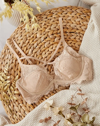 Royalfashion Sieviešu krūšturis ar dekoratīvām lencītēm
