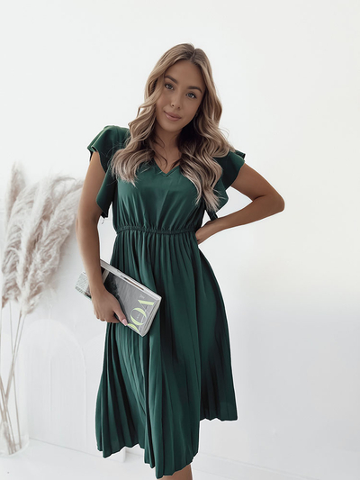 Royalfashion Women's pleated midi dress