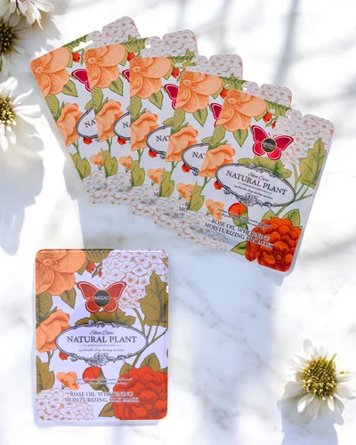 Dabas augs - Seruma komplekts ar ceramīdiem un rozīšu maska 6g+36g x 10gab