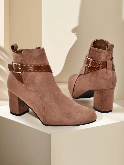 Royalfashion Women's chunky heel ankle boots Eloron