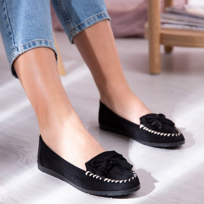 Black loafers on a flat Sinsej sole - Footwear