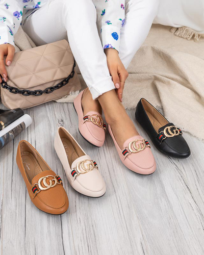 Women's moccasins with camel toe decorations Meneris - Footwear