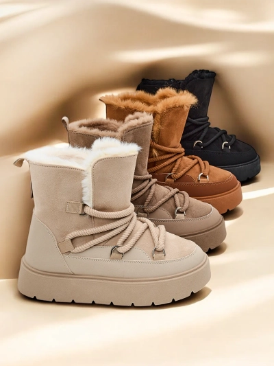 Royalfashion Women's lace-up snow boots Liloz