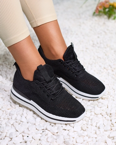 Royalfashion Black women's sports shoes Losoyta