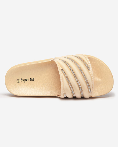 Zelta sieviešu čības ar kubisko cirkoniju Mytaris - Apavi