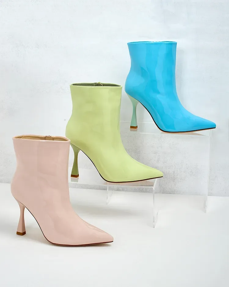 Royalfashion Loori Лакированные женские сапоги на шпильке