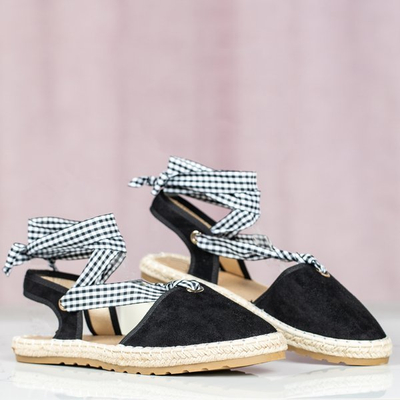 Black espadrilles with open heel Papavero - Footwear