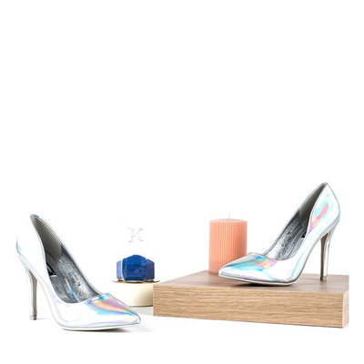 Silver holographic pumps on a Monte Carlo heel - Footwear 1