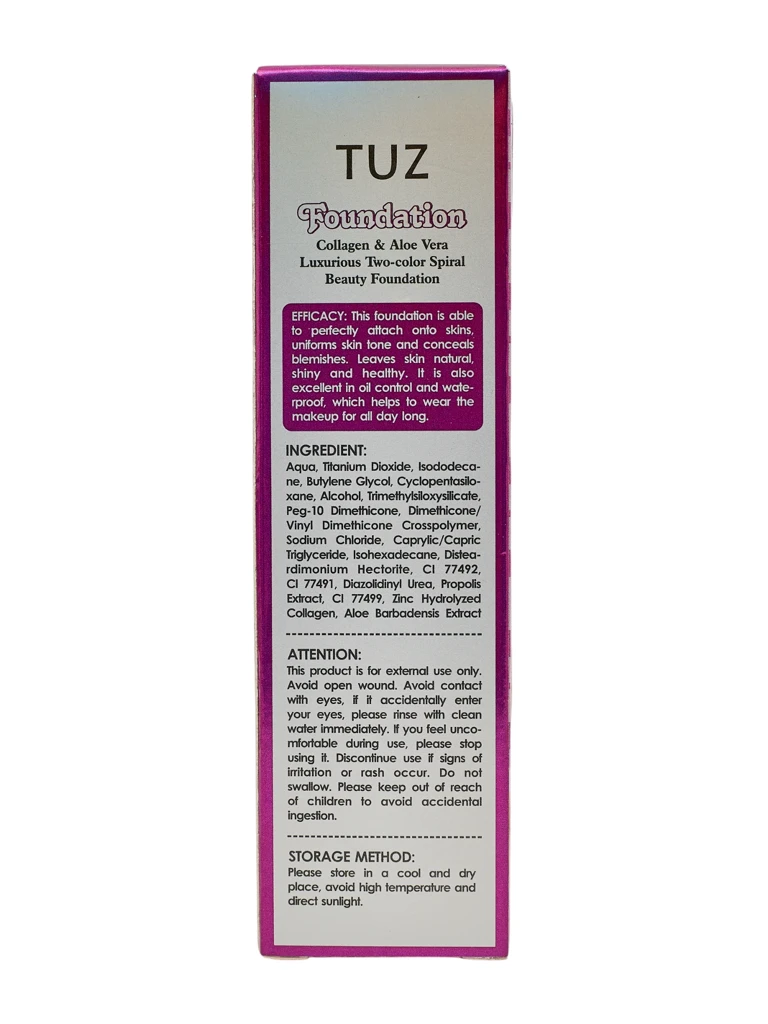 Mitrinošs divtoņu sejas tonālais krēms ar kolagēnu Bēšs