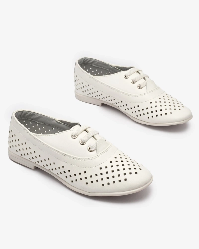 Balti bērnu ažūra mokasīni Janno- Footwear