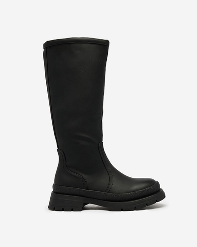 Royalfashion Women's matte boots in black Jegerha