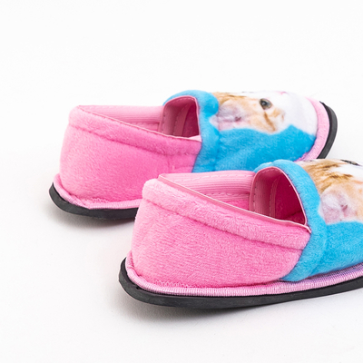 Pink baby slippers with a Gerda kitten - Footwear