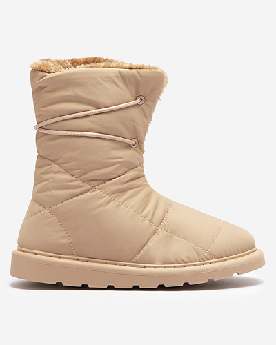 Light brown women's shoes a'la snow boots Amirfu- Footwear