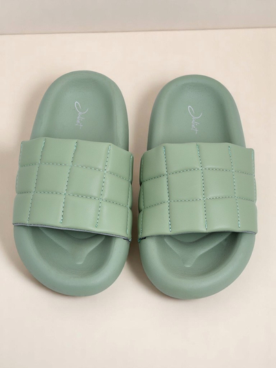 Royalfashion Sieviešu iešļūcenes uz plakanas zoles Quilt Walk