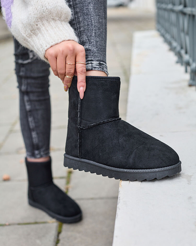 Royalfashion Women's boots a'la snow boots in black color Aener