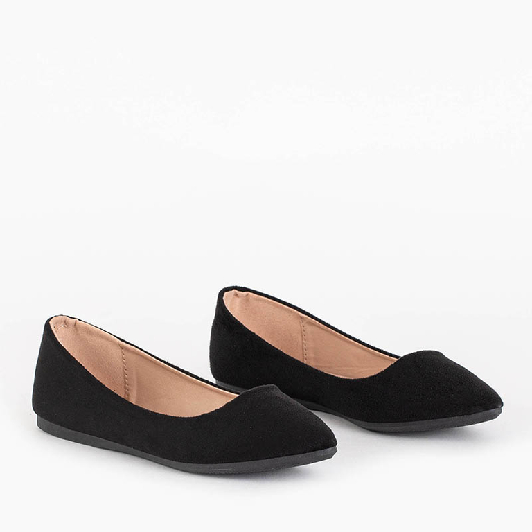 Black women's eco-suede ballerinas Aymi - Footwear