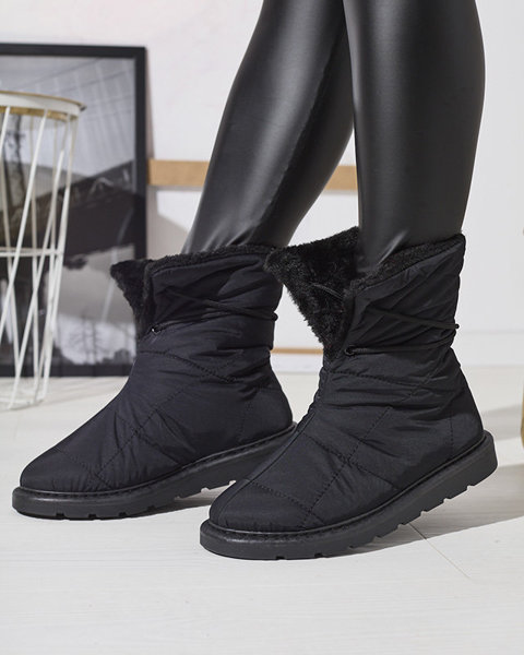 Черные женские сапоги a'la snow boots Amirfu- Footwear
