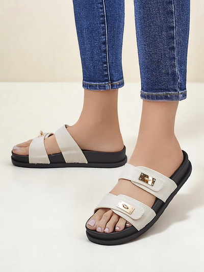 Royalfashion Women's sandals with decorative buckles Costes