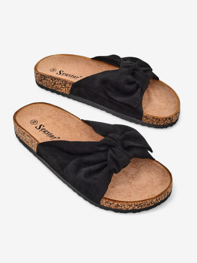 Royalfashion Women's flip-flops with a bow Efenny