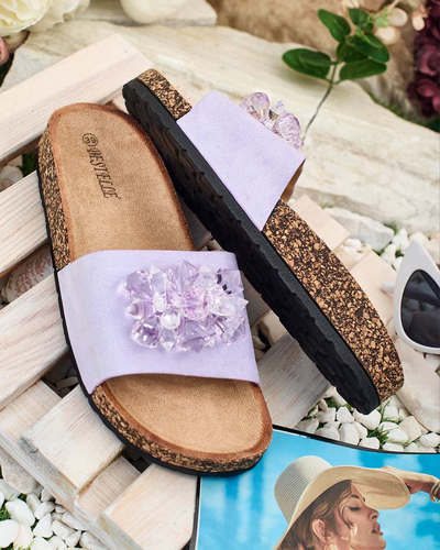 Royalfashion Women's Villo rhinestone flip-flops